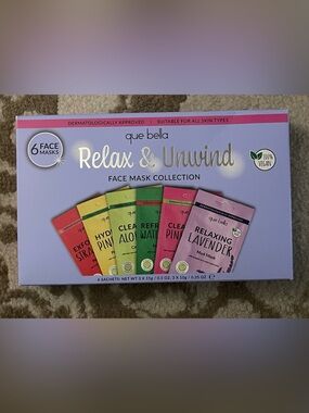 Relax & Unwind Face Mask Collection - Mixed Pink, Green, Yellow, Red, Purple